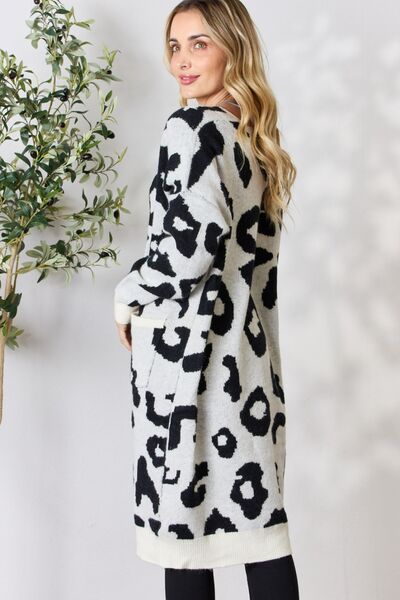 Bijou Leopard Open Front Cardigan