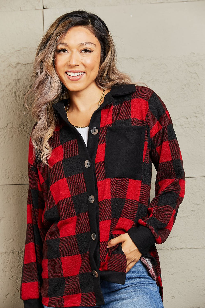 Make It Last Contrast Plaid Shacket