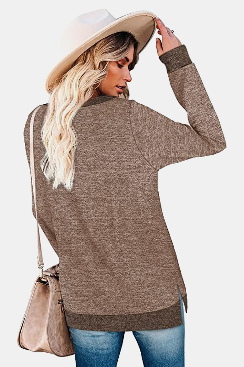 Juliet Long Sleeve Slit T-Shirt