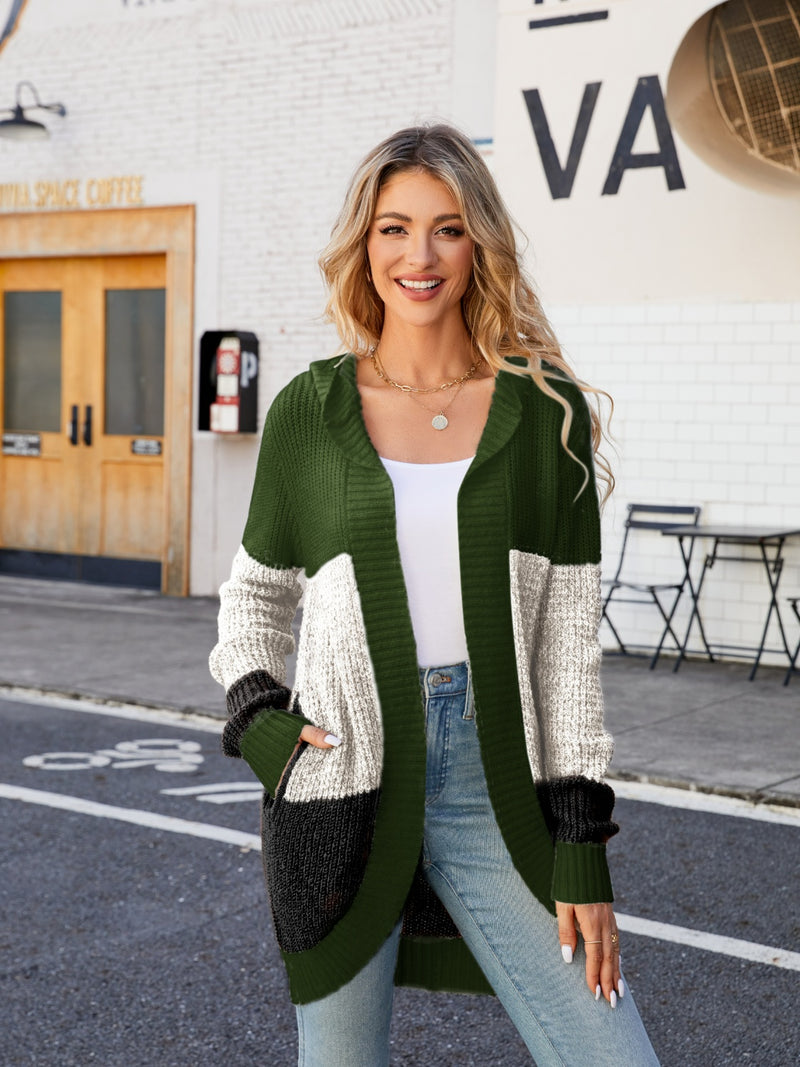 Hadley Color Block Hooded Cardigan