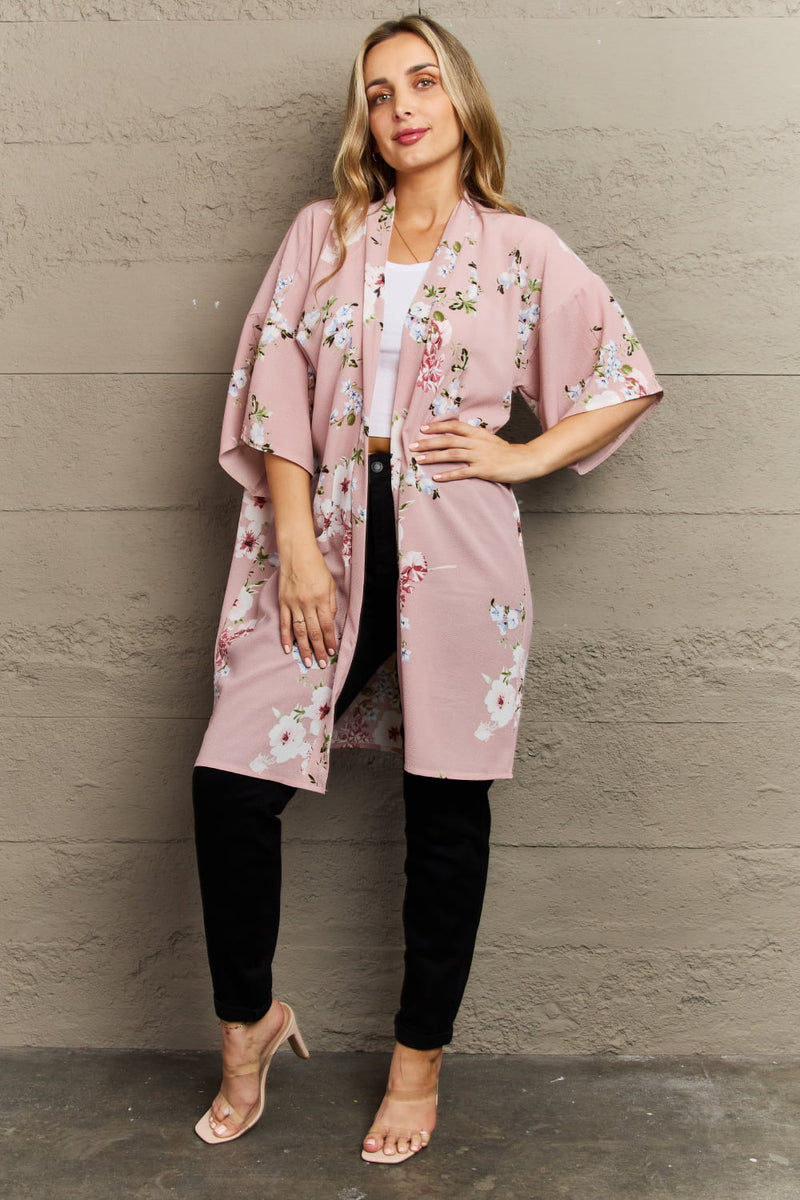 Aurora Rose Floral Kimono