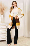 Cassie Color Block Dropped Shoulder Cardigan