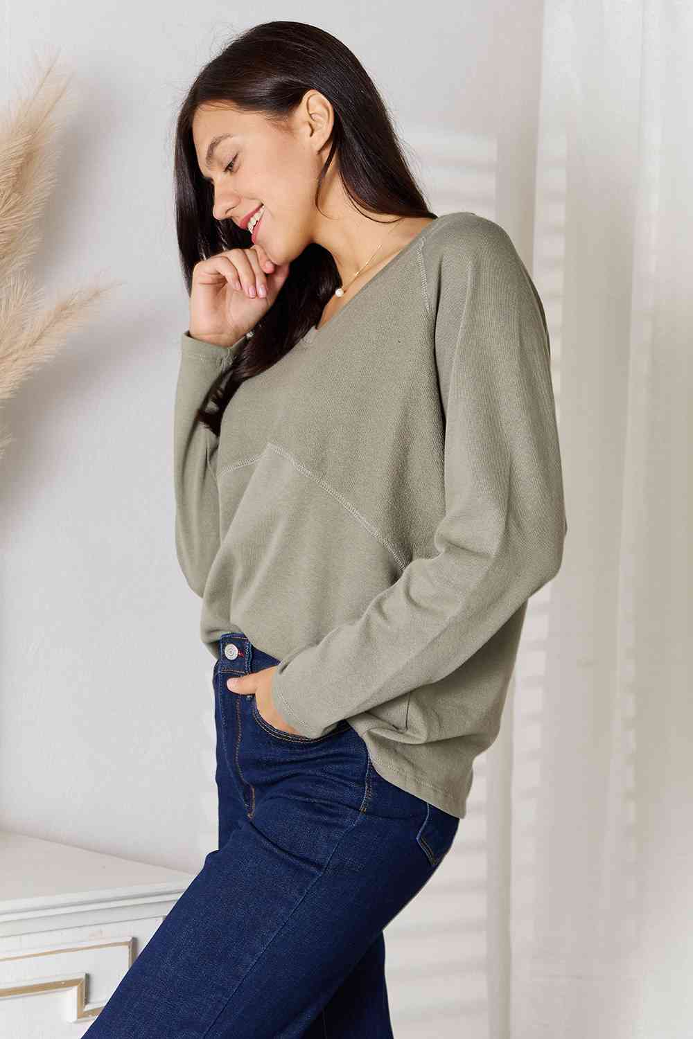 Victoria V-Neck Long Sleeve T-Shirt