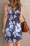 Melanie Printed Button Down Sleeveless Magic Dress