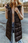 Stormi Longline Hooded Sleeveless Puffer Vest