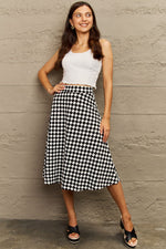 Isabella Wide Waistband Knee Length Skirt