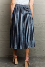 Fiona Accordion Pleated Flowy Midi Skirt