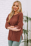 Olivia Dropped Shoulder Side Slit Sweater