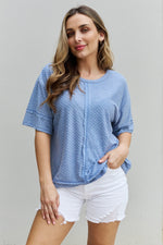 Cater 2 You Swiss Dot Reverse Stitch Top