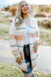 Elisa Plus Size Striped Cardigan