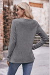 Destiny Ribbed Buttoned Long Sleeve Tee