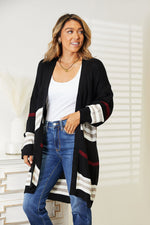 Arizona Striped Rib-Knit Cardigan