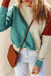 Laurel Color Block Dropped Shoulder Sweater