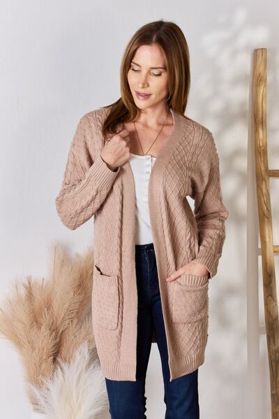 Kenzie Cable-Knit Pocketed Cardigan