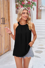 Jessica Grecian Neck Sleeveless Top