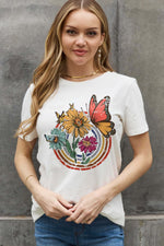 Flower & Butterfly Graphic Tee