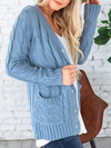 Rashelle Cable-Knit Button Cardigan