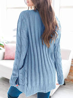 Rashelle Cable-Knit Button Cardigan