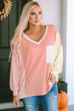 Charlotte Color Block Dropped Shoulder Sweatshirt