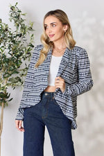 Gemma Open Front Printed Blazer