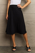 Isabella Wide Waistband Knee Length Skirt