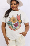 Flower & Butterfly Graphic Tee