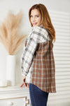 Clara Plaid Contrast Button Up Shirt Jacket