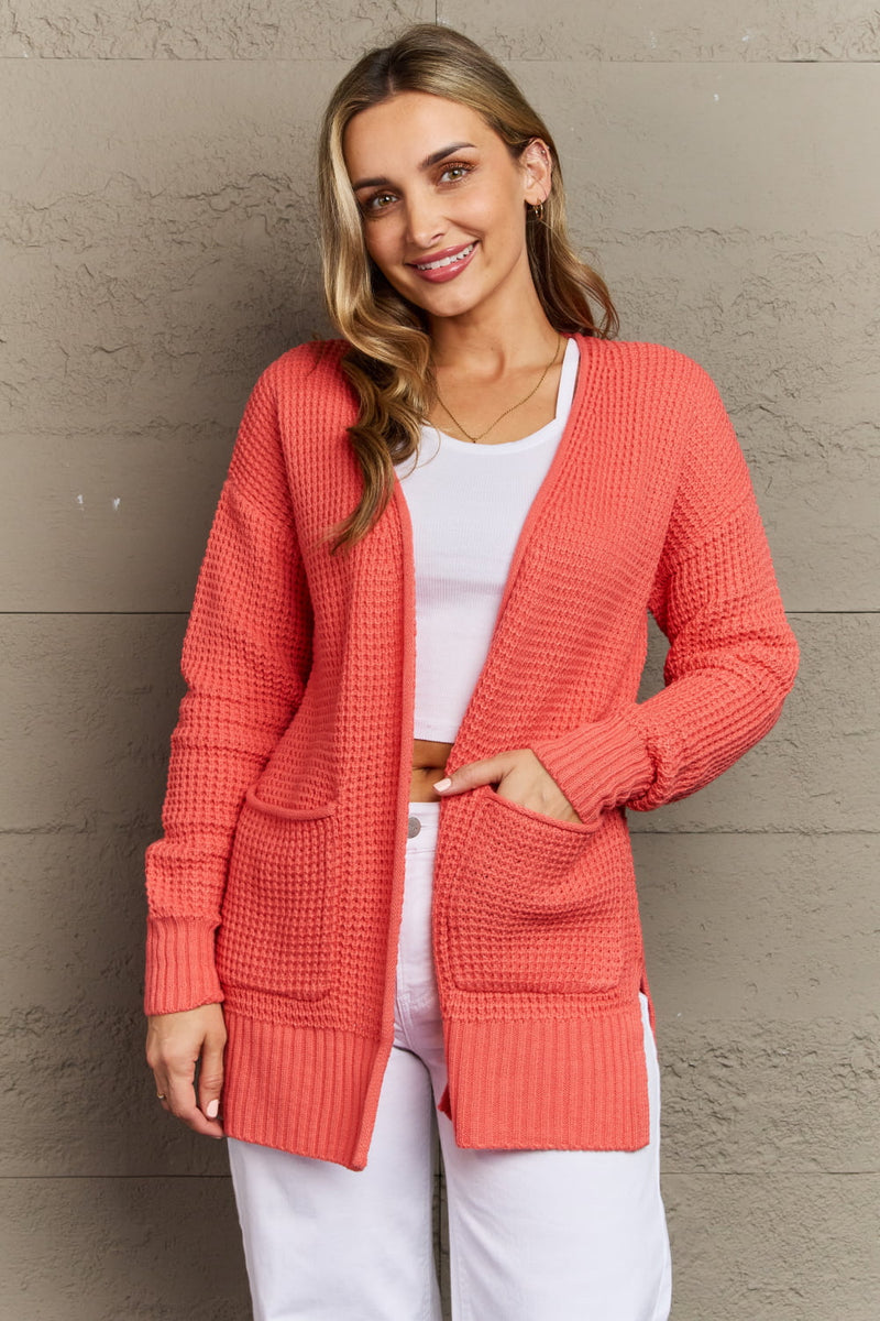 Piper Bright & Cozy Waffle Knit Cardigan