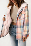 Olivia Plaid Snap Down Hooded Jacket