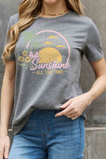 SUNSHINE ALL THE TIME Graphic Cotton Tee