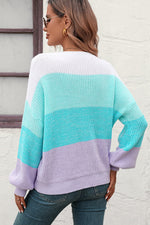 Carissa Color Block Ribbed Sweater