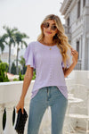 Eyelet Flutter Sleeve Top