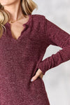 Kayla Notched Long Sleeve Top